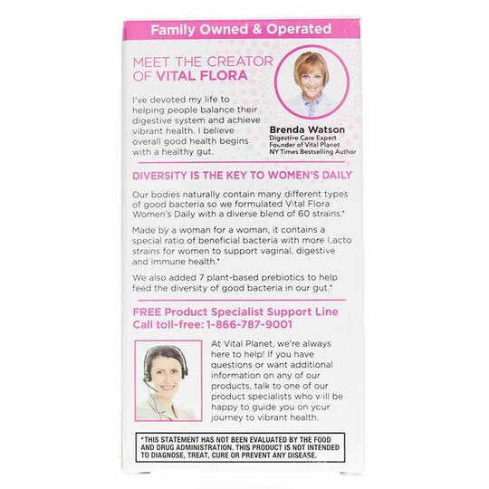 Vital Flora Women's Daily Probiotic + Prebiotics Shelf Stable, VTP